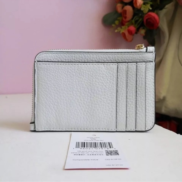 Kate Spade L-Zip Card Holder Pride Rainbow White Wallet - Picture 2 of 7